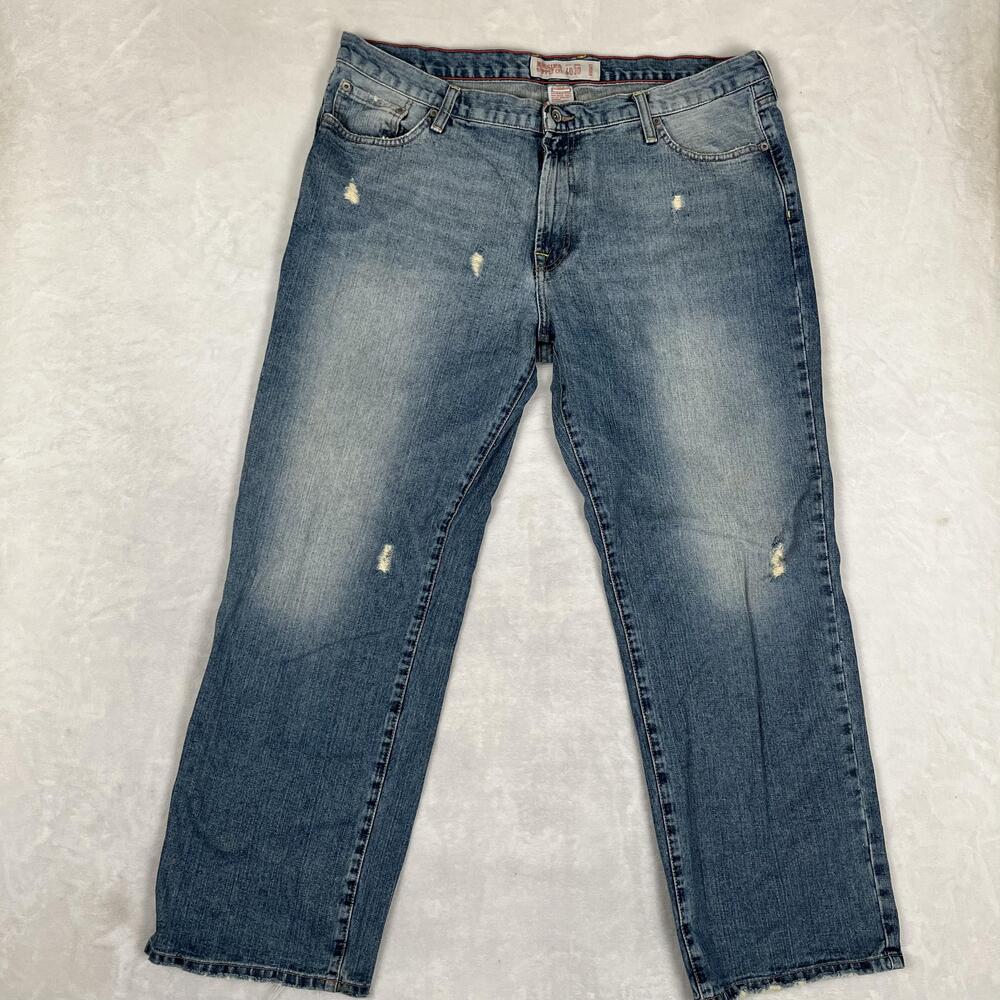 Vintage Mossimo Supply Co Logan Jeans Mens 40x30 Blue Relaxed Straight Denim Y2K